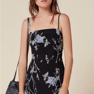 Reformation Black Floral Dress (read description)
